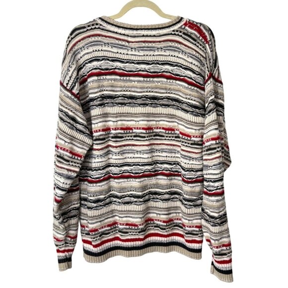 Jantzen Pullover Sweater Striped Multicolor Made In USA Vintage Size M - Picture 2 of 5